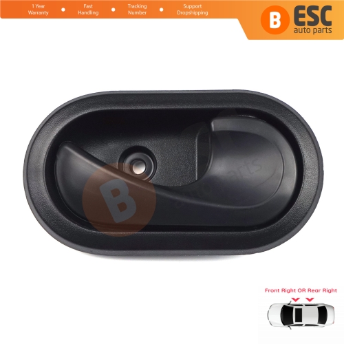 Interior Door Handle Black For Dacia Front OR Rear Right Doors 8200733848