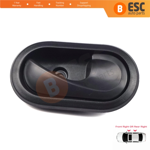 Interior Door Handle Black For Dacia Front OR Rear Right Doors 8200733848