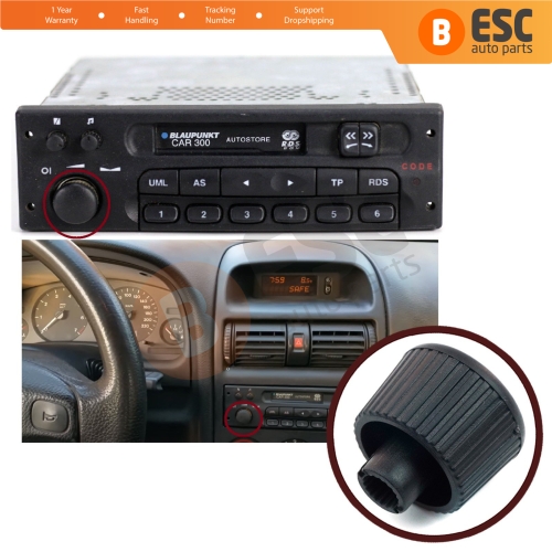 Radio Cassette Player Volume Turn Knob Button for Opel CAR300 Blaupunkt 90532620