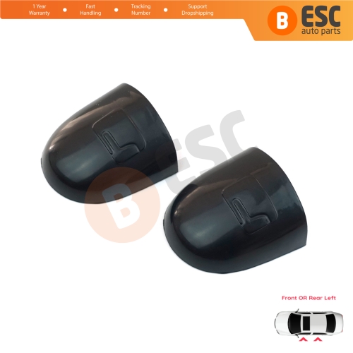 Left Door Handle Key Lock Cover Cap Set 8200036411 Black for Renault Megane Scenic Laguna 2 Primera P12 Espace 4 Vel Satis Clio 3 Modus Koleos