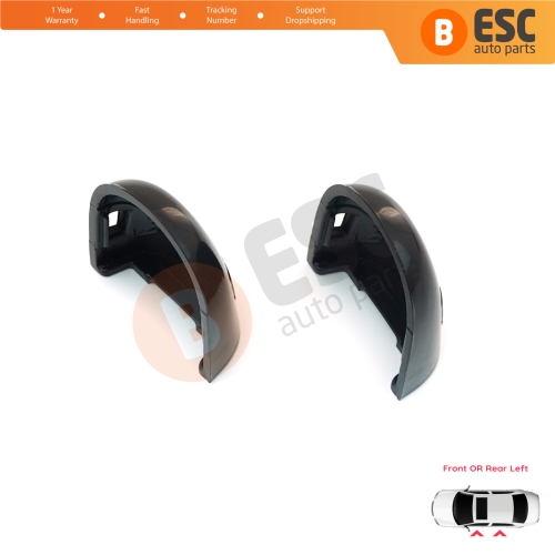 Left Door Handle Key Lock Cover Cap Set 8200036411 Black for Renault Megane Scenic Laguna 2 Primera P12 Espace 4 Vel Satis Clio 3 Modus Koleos