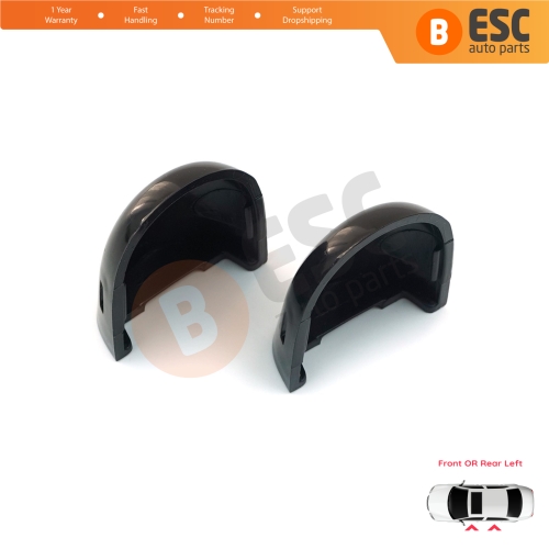 Left Door Handle Key Lock Cover Cap Set 8200036411 Black for Renault Megane Scenic Laguna 2 Primera P12 Espace 4 Vel Satis Clio 3 Modus Koleos