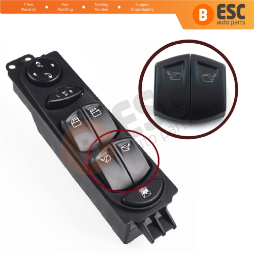 2 Pieces Main Window Switch Button Cover Driver Door For Mercedes W639 Vito Viano 04061254A.8 04061254A.9