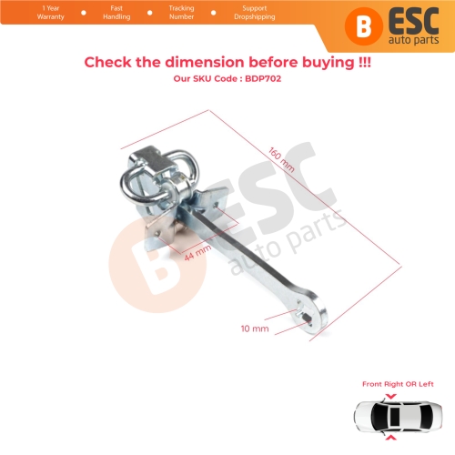 Front Door Hinge Stop Check Strap Limiter 5160228 for Vauxhall Opel Vectra B 1995-2002