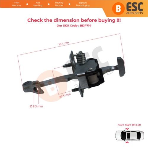 Front Door Hinge Stop Check Strap Limiter 5160245 for Vauxhall Opel Vectra C Signum