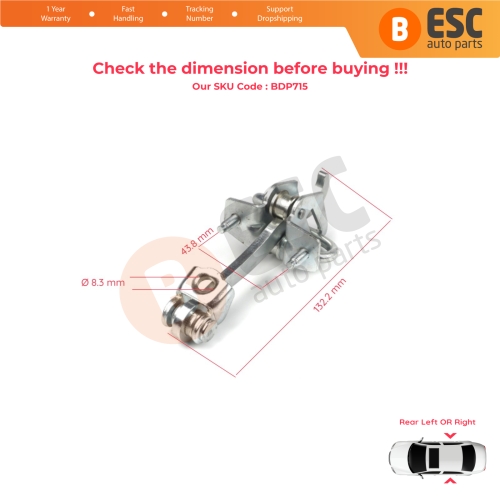 Rear Door Hinge Stop Check Strap Limiter 5160246 for Vauxhall Opel Vectra C Signum