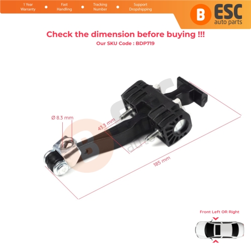 Front Door Hinge Stop Check Strap Limiter 5160251 13107175 for Vauxhall Opel Astra H MK5 4/5 Door