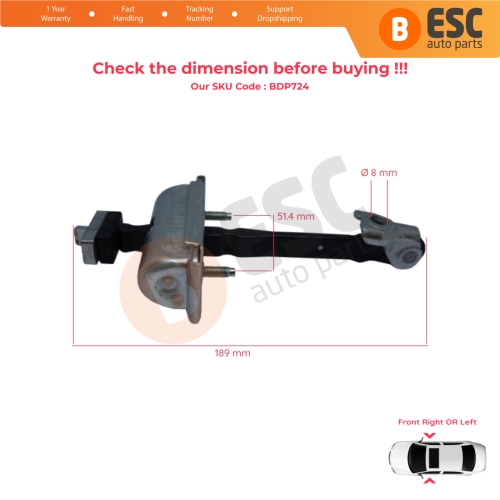 Front Door Hinge Stop Check Strap Limiter 160010 13270665 for Vauxhall Opel Astra J Cascada