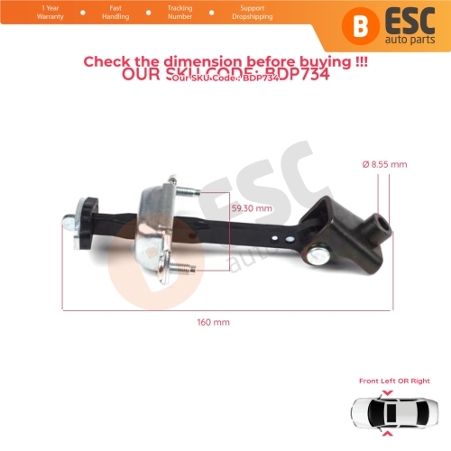 Front Door Hinge Stop Check Strap Limiter 2T1AV23500AD for Ford Transit Connect MK1 Tourneo 2002-2013