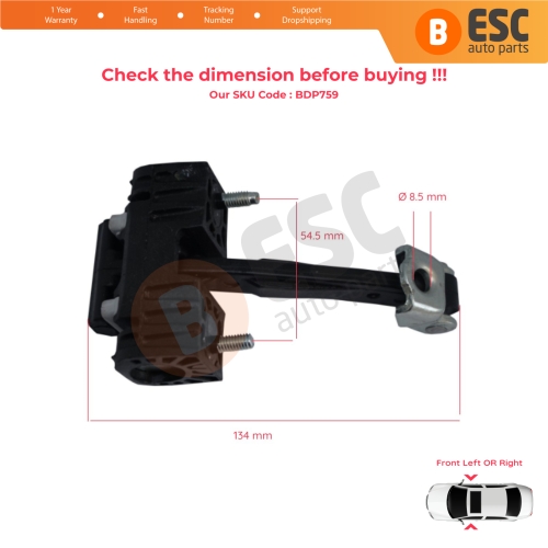 Front Door Hinge Stop Check Strap Limiter 9181J0 for Peugeot 407 6E 6D 2004-2011