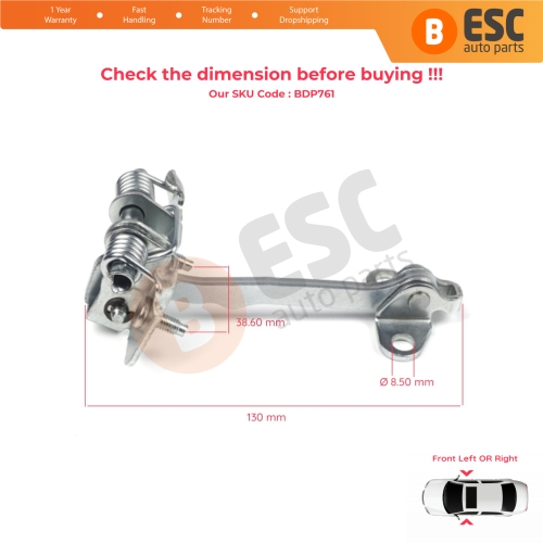 Front Rear Door Hinge Stop Check Strap Limiter 9181A1 for Peugeot 406 4/5 Door