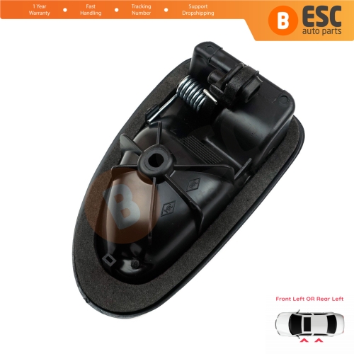 Interior Door Handle Front or Rear Left Door Black 7700434716 for Renault Clio 2 Scenic 1 Trafic Logan 1 Daily 3 Master 2 Movano A Interstar