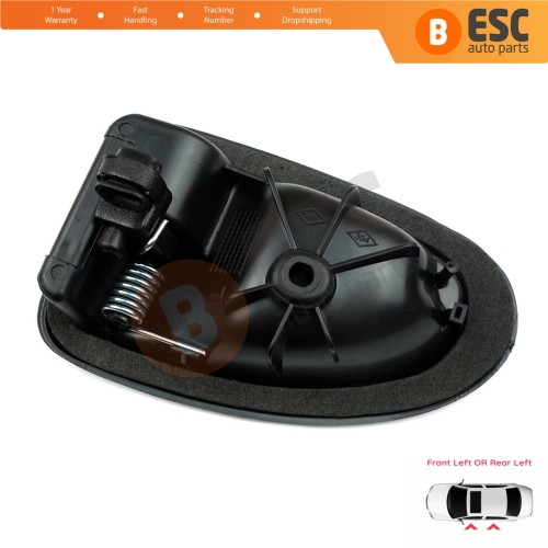 Interior Door Handle Front or Rear Left Door Black 7700434716 for Renault Clio 2 Scenic 1 Trafic Logan 1 Daily 3 Master 2 Movano A Interstar