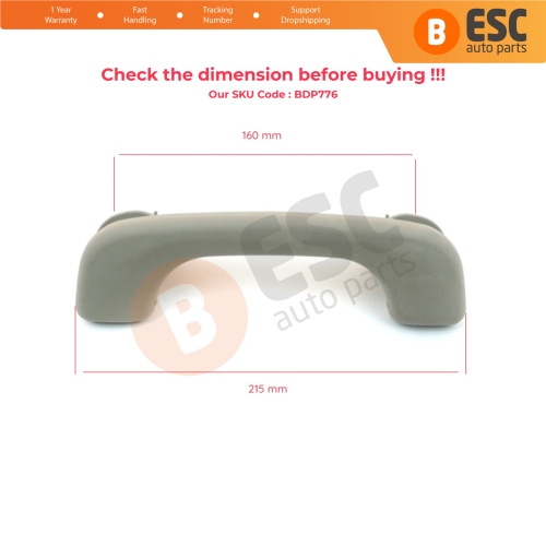 Interior Roof Grab Handle Light Gray-Beige 8200174109 for Renault Megane Scenic MK2 Clio MK3