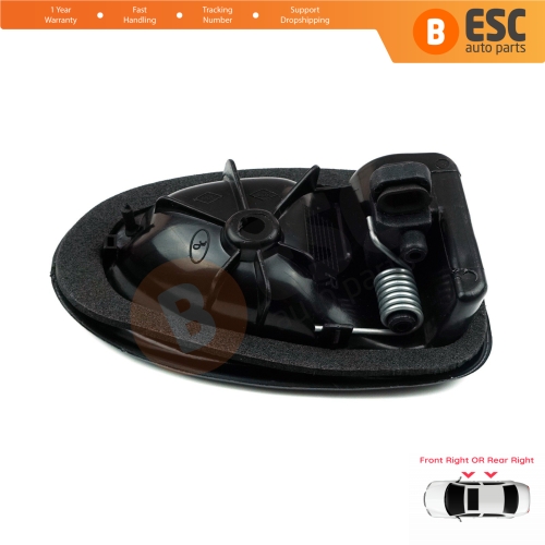 Interior Door Handle Front or Rear Right Door Black 7700434717 for Renault Clio 2 Scenic 1 Trafic Logan 1 Daily 3 Master 2 Movano A Interstar