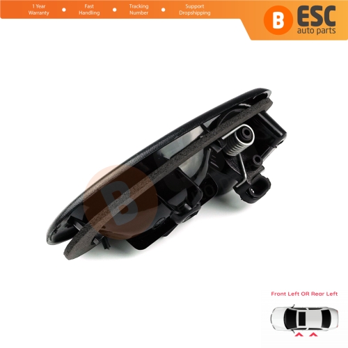 Interior Door Handle Front or Rear Left Chrome Black 7700434716 for Renault Clio 2 Scenic 1 Trafic Logan 1 Daily 3 Master 2 Movano A Interstar