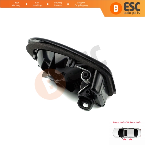 Interior Door Handle Front or Rear Left Chrome Black 7700434716 for Renault Clio 2 Scenic 1 Trafic Logan 1 Daily 3 Master 2 Movano A Interstar