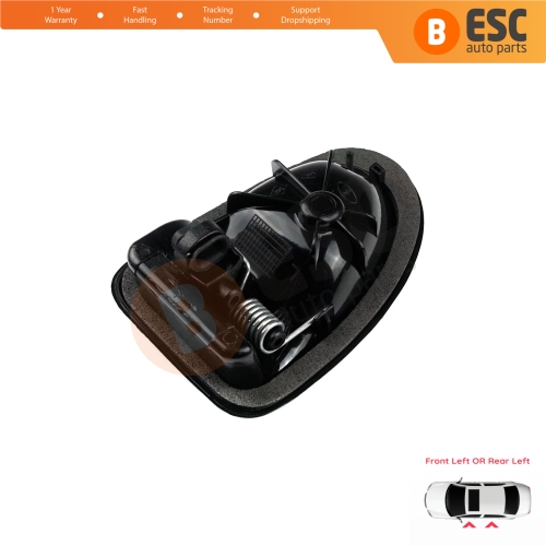 Interior Door Handle Front or Rear Left Chrome Black 7700434716 for Renault Clio 2 Scenic 1 Trafic Logan 1 Daily 3 Master 2 Movano A Interstar