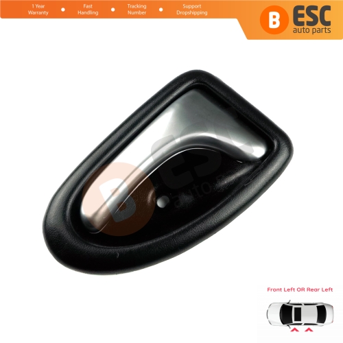 Interior Door Handle Front or Rear Left Chrome Black 7700434716 for Renault Clio 2 Scenic 1 Trafic Logan 1 Daily 3 Master 2 Movano A Interstar