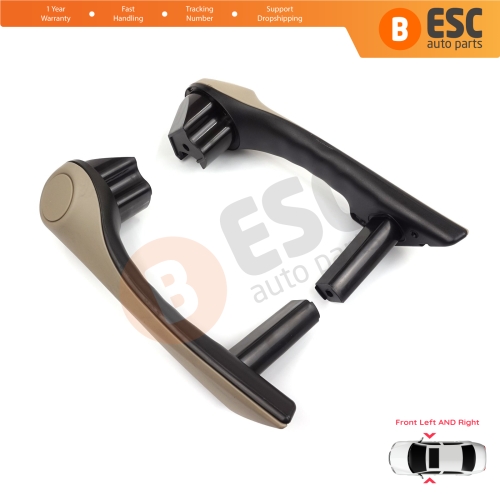 Front Inner Door Handle Grip Beige Left Right for Renault Megane MK2 2002-2009 7701475317