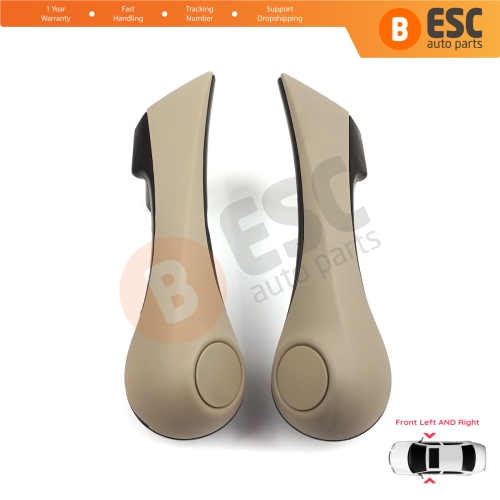 Front Inner Door Handle Grip Beige Left Right for Renault Megane MK2 2002-2009 7701475317