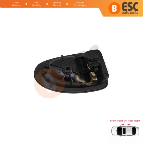 Interior Door Handle Front or Rear Right Chrome Black 7700434717 for Renault Clio 2 Scenic 1 Trafic Logan 1 Daily 3 Master 2 Movano A Interstar