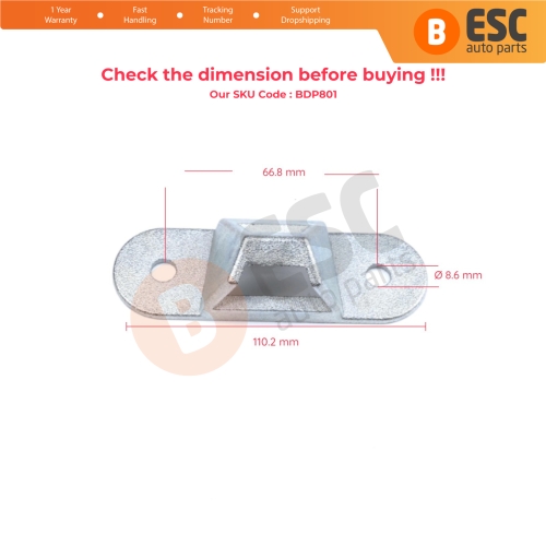 Rear Door Bottom Lock Striker 8724.53 1303896080 for Fiat Citroen Peugeot