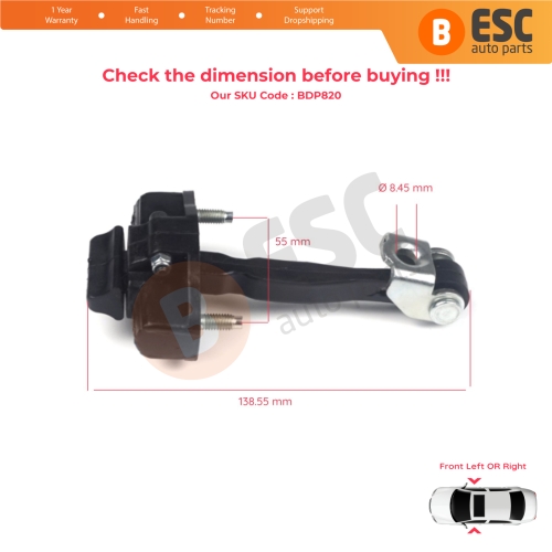 Front Door Hinge Stop Check Strap Limiter 51983934 for Fiat Tipo Egea