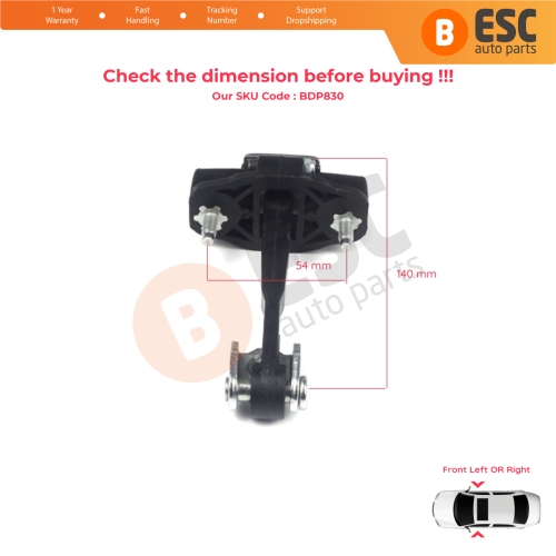 Front Door Hinge Stop Check Strap Limiter 50509843 for Alfa Romeo Giulietta 940 2010-2020