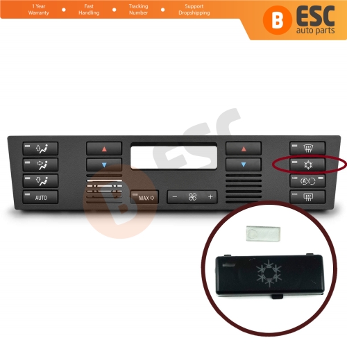 Air Con Heater Climate Ventilation Control Snowflake On Off Button Cover 6972163 for BMW X5 E53 E39