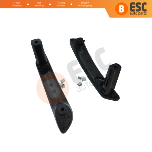 Front Inner Door Handle Grip 809603577R Black for Renault Clio Symbol Sandero