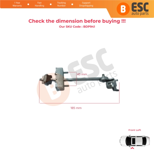 Front Left Door Hinge Stop Check Strap Limiter 9737201416 for Mercedes Benz Truck Atego Axor Actros 