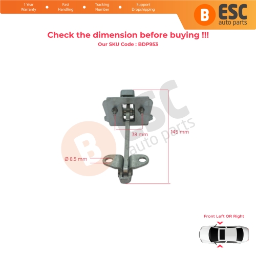 Front Door Hinge Stop Check Strap Limiter 9181G0 for Citroen C5 MK1 2001-2008