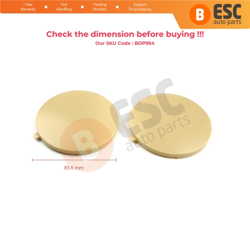 2 PCS Rear Ashtray Repair Part 1J0857962H Beige for VW Jetta Bora Golf MK4