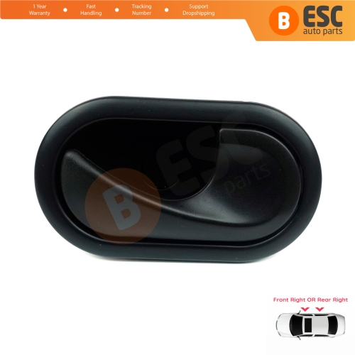 Interior Door Handle Front OR Rear Right Door Black 8200028486 for Renault Megane 2 2002-2008