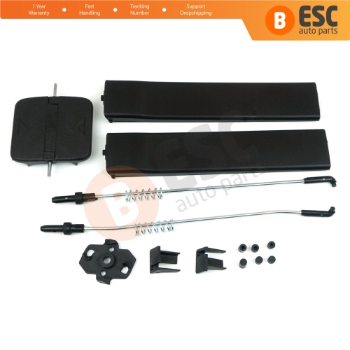 Side Sliding Window Glass Latch Cover Repair Set 7H0847788A for VW T6 Caravelle