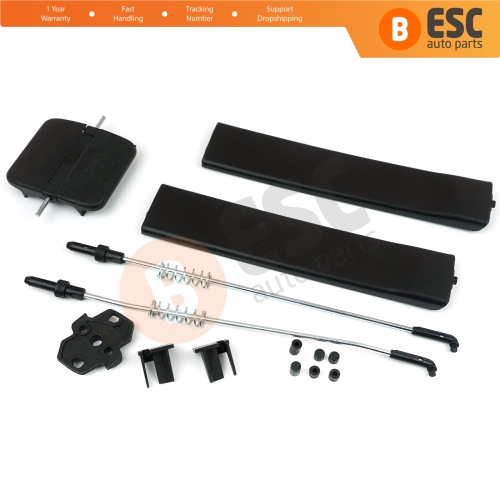 Side Sliding Window Glass Latch Cover Repair Set 7H0847788A for VW T6 Caravelle