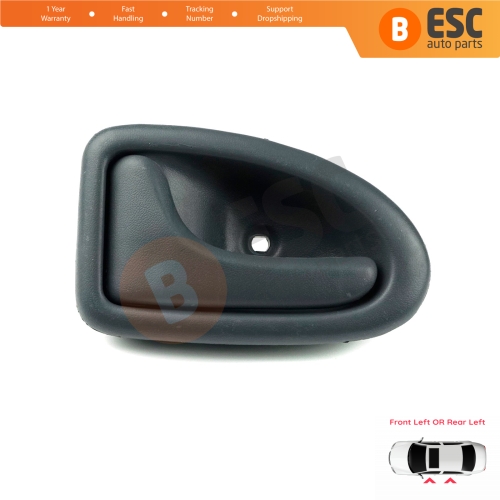 Interior Door Handle Front or Rear Left Door Gray 7700434716 for Renault Clio 2 Scenic 1 Trafic Logan 1 Daily 3 Master 2 Movano A Interstar