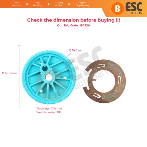 Rear Window Wiper Motor Repair Gear for Mercedes Vito W639 2003-On