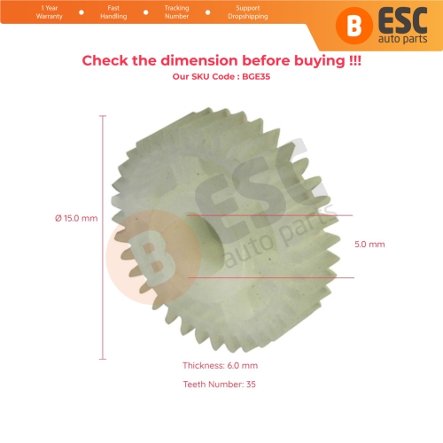 Side Mirror Gear For Japanese Cars Teeth Number 35