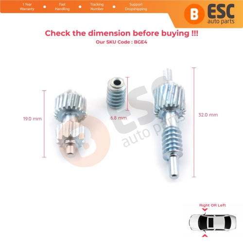 Side Wing Mirror Folding Part Motor Gear Repair Kit for BMW Chrysler Land Rover Freelander