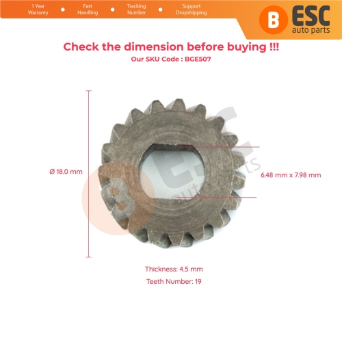 Sunroof Motor Cog Gear A2048201442 19 T Dia 18 mm For Mercedes BMW Ford Jaguar VW Volvo Audi Skoda
