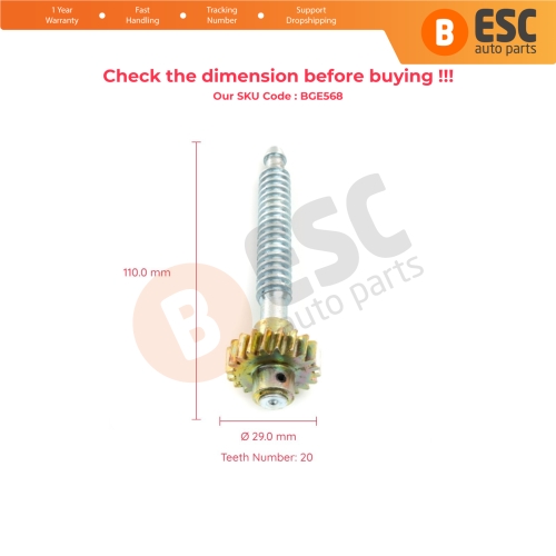 Seat Height Adjuster Motor 5609510 Repair Gear 11 cm Axis for Ford Mondeo Galaxy S Max Jaguar