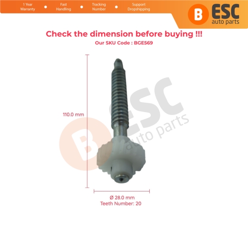 Seat Height Adjuster Motor 5609510 Repair Plastic Gear 11 cm Axis for Ford Mondeo Galaxy S Max Jaguar