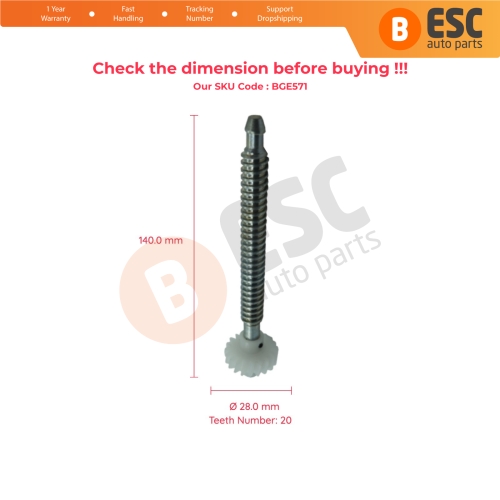 Seat Height Adjuster Motor 5609510 Repair Plastic Gear 14 cm Axis for Ford Mondeo Galaxy S Max Jaguar