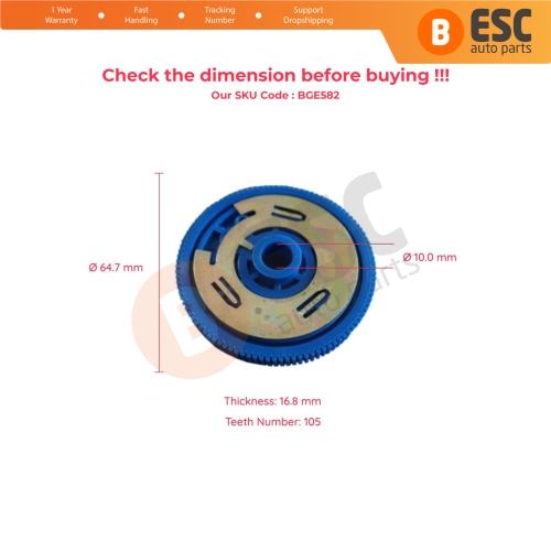 Rear Window Wiper Motor Repair Gear For VW Polo IV 9N 2001-2009