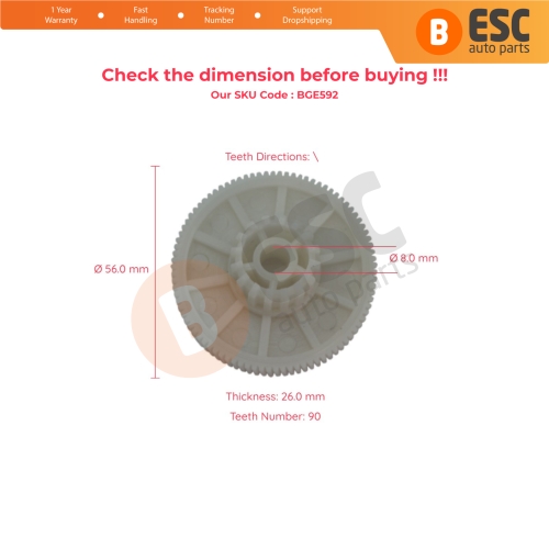 Sliding Sunroof Lift Motor 47107110670 Repair Gear for Hummer H3 H3T 2006-2010 Teeth Number 90/16