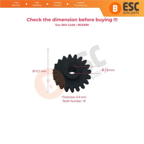 Speedometer Kilometer Gear for Mercedes Opel Teeth Number 19