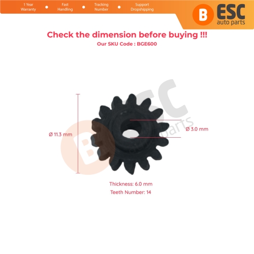 Speedometer Kilometer Gear for Mercedes Opel Teeth Number 14