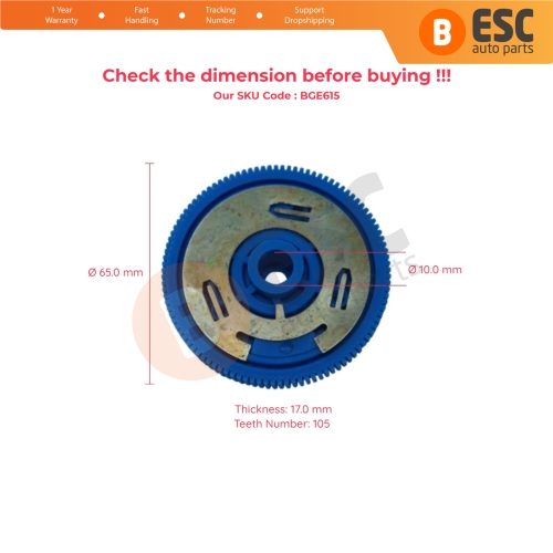 Rear Windscreen Wiper Arm Motor Cog Roll Repair Gear 8E0955711E for Audi A3 A4 A6 Q5 Q7